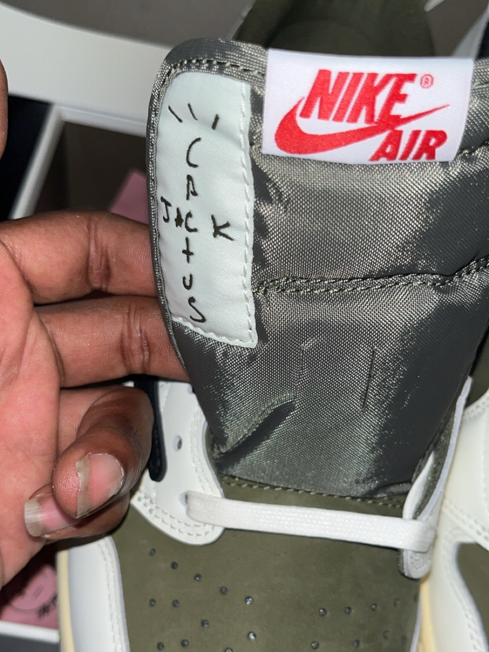 2025 TRAVIS SCOTT x JORDAN 1 LOW MEDIUM OLIVE” - Picture 9 of 13